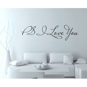 PS I Love You wall quote sticker 